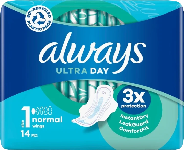 Always Ultra Day Bindor Normal Stl 1 Med Vingar 14 st Always