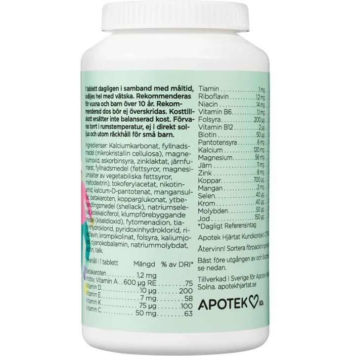 Hjärtats Multivitamin Familj 200 st Hjärtats