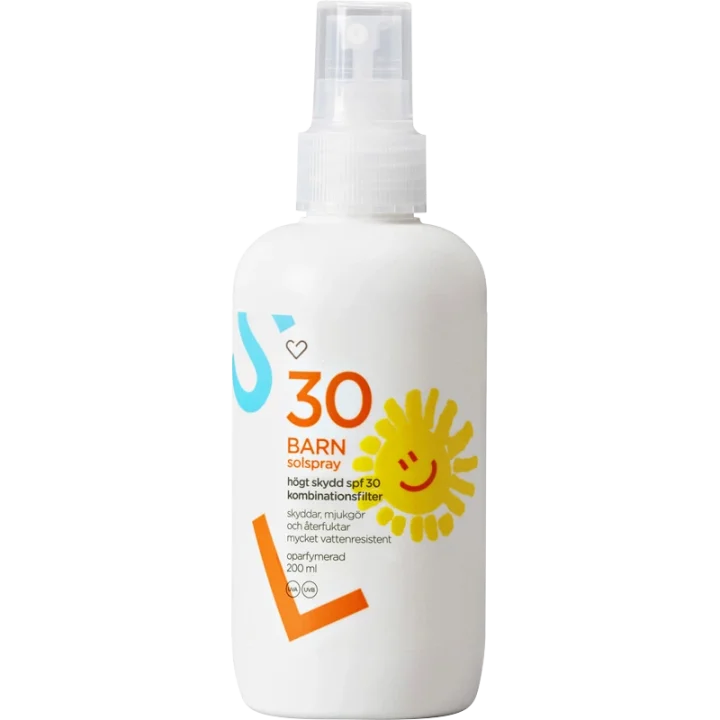 Hjärtats Solspray Barn SPF30 Oparfymerad 200 ml Hjärtats