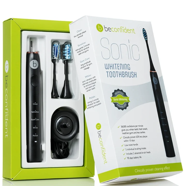 Beconfident Sonic Whitening Tandborste Svart/Roseguld 1 st Beconfident