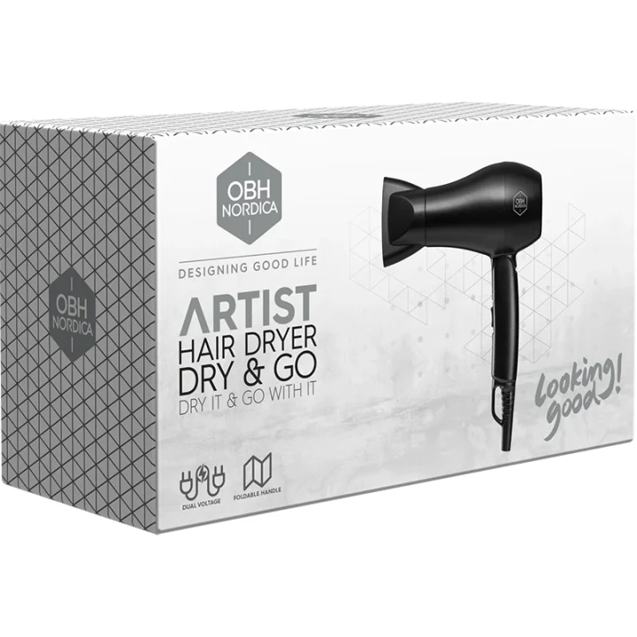 OBH Nordica Hårfön Dry & Go Resefön OBH Nordica