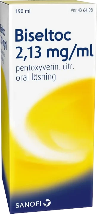 Biseltoc Oral lösning 2,13mg/ml Flaska, 190ml 