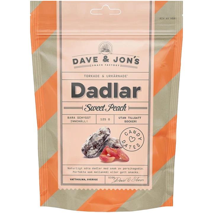 Dave & Jon's Dadlar Sweet Peach 125 g Dave & Jons