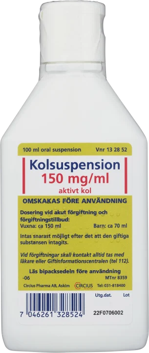 Kolsuspension oral suspension 150 mg/ml 100 ml Kolsuspension