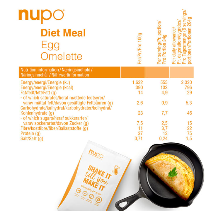 Nupo Diet Meal Egg Omelette 10 portioner Nupo