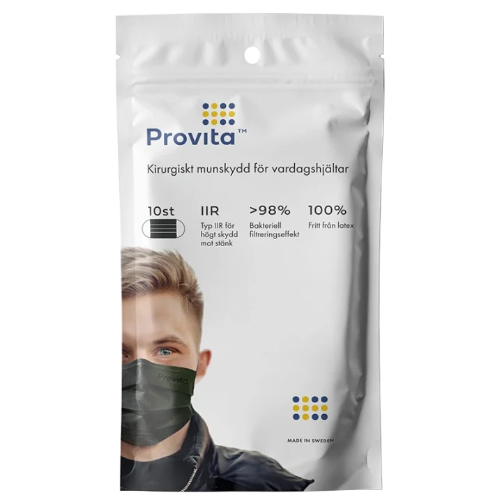 Provita Medical Munskydd IIR 10 st Svart Provita