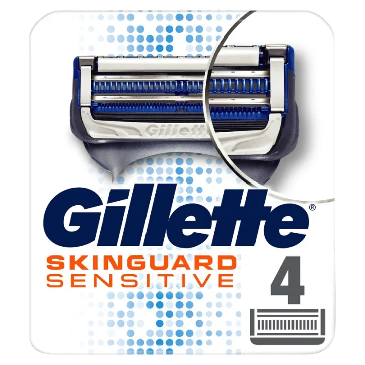 Gillette Skinguard Sensitive Rakblad för män 4 st Gillette