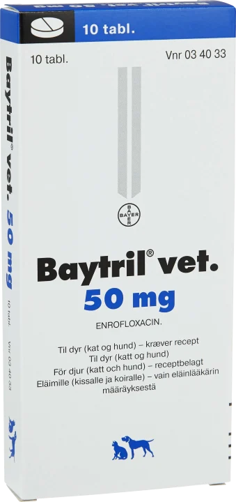 Baytril® vet. Tablett 50mg Blister, 10tabletter 
