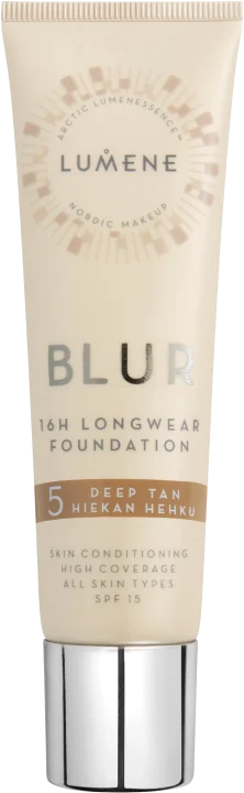 Lumene Blur 16h Longwear Foundation SPF 15, 30 ml Deep Tan Lumene