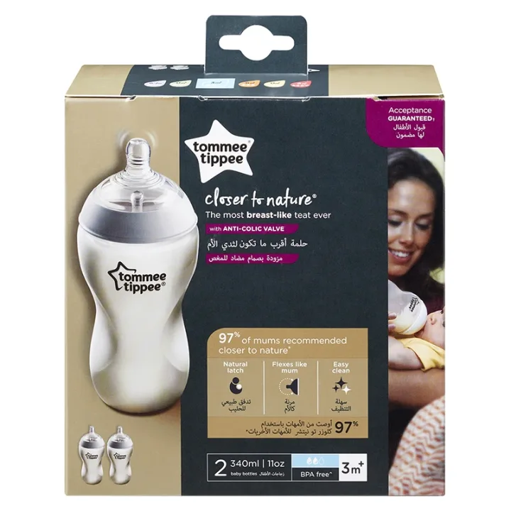 Tommee Tippee CTN 340 ml Nappflaska 2-pack Tommee Tippee
