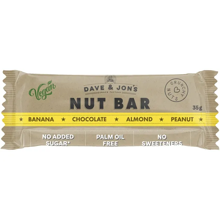 Dave & Jon's Nötbar Banan/Choklad 35 g Dave & Jons