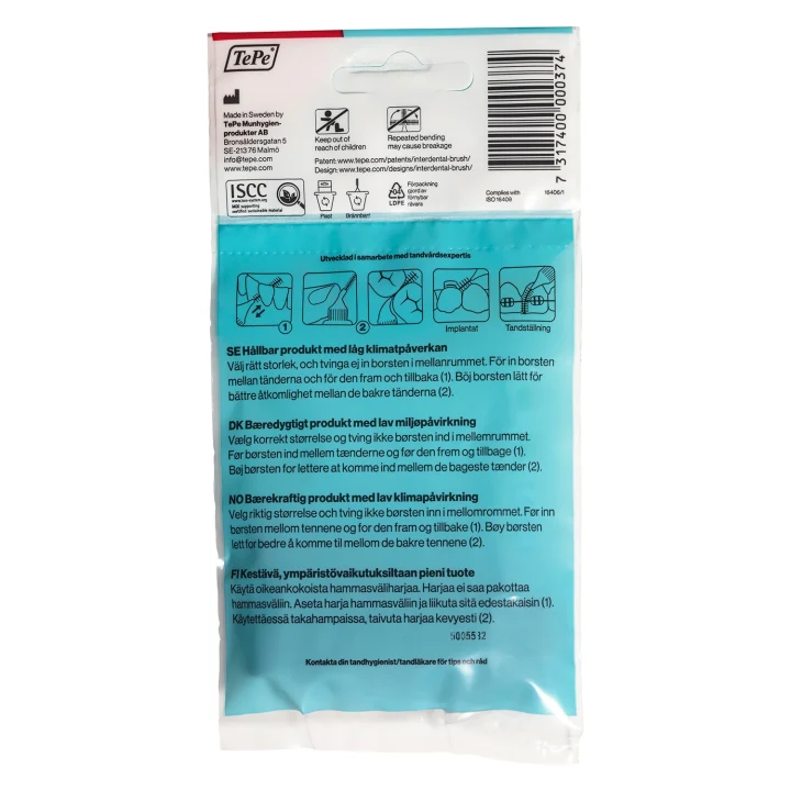 TePe Mellanrumsborste 0,4 - 1,3 mm 8 st 0,5 mm TePe