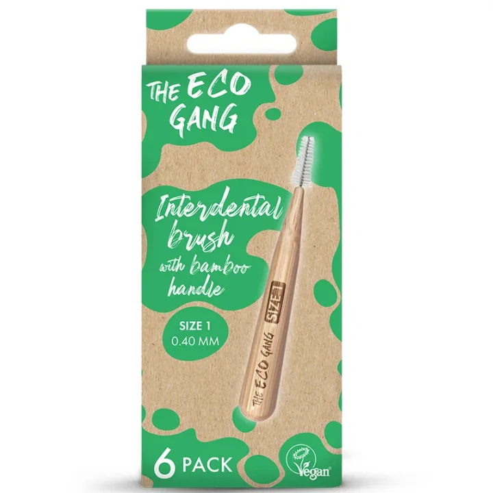 The Eco Gang Bamboo Interdental Brush Size 1 0,4 mm 6 st The Eco Gang