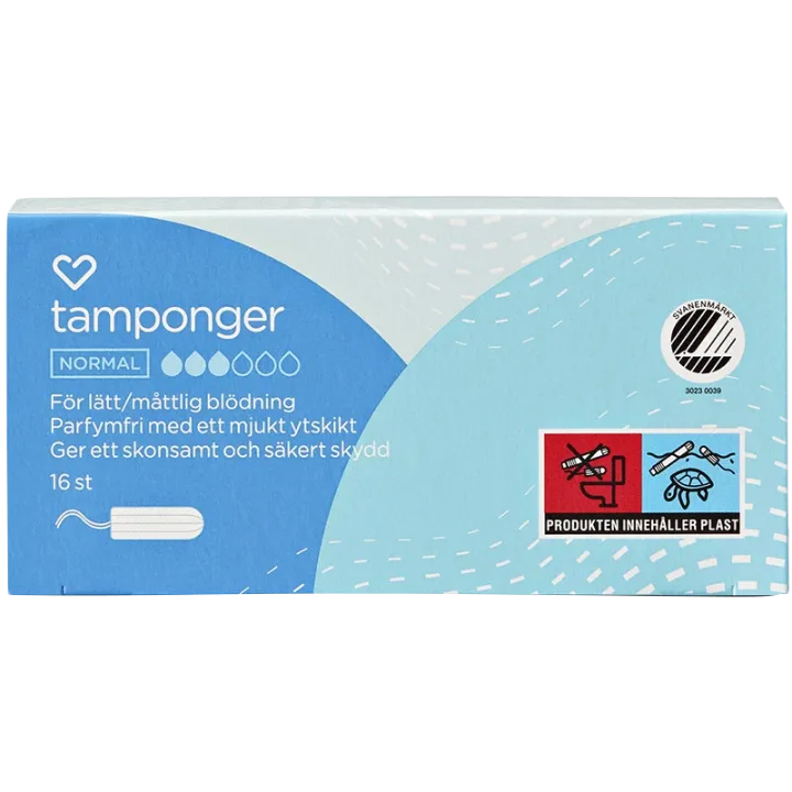 Hjärtats tamponger Normal 16st Hjärtats