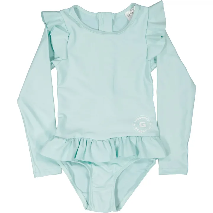 Geggamoja Långärmad UV Baddräkt 50+ Mint 122/128 Geggamoja