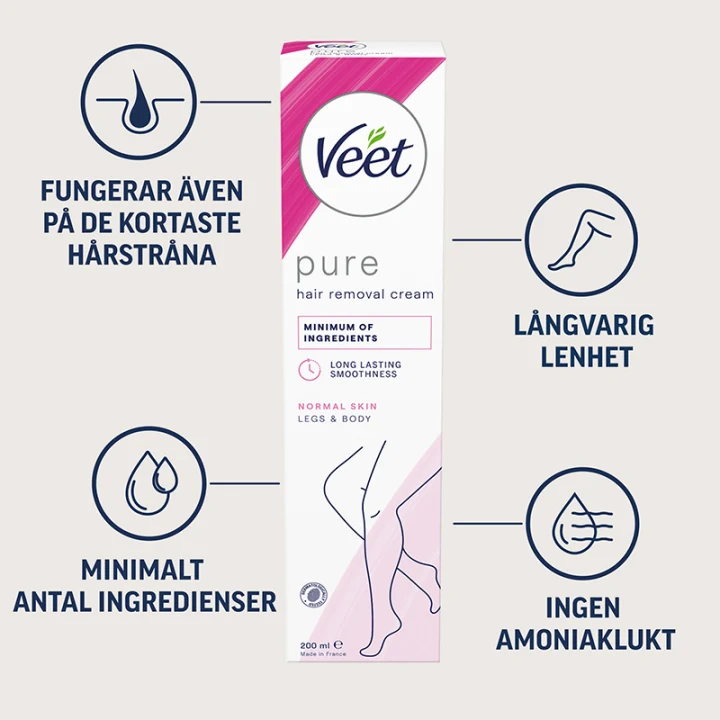 Veet Pure Hair Removal Cream Normal Hud 200 ml Veet