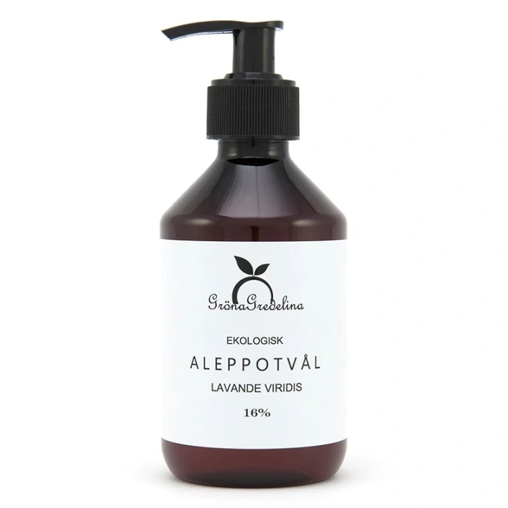 Gröna Gredelina Aleppotvål Flytande Lavande Viridis 250 ml Gröna gredelina