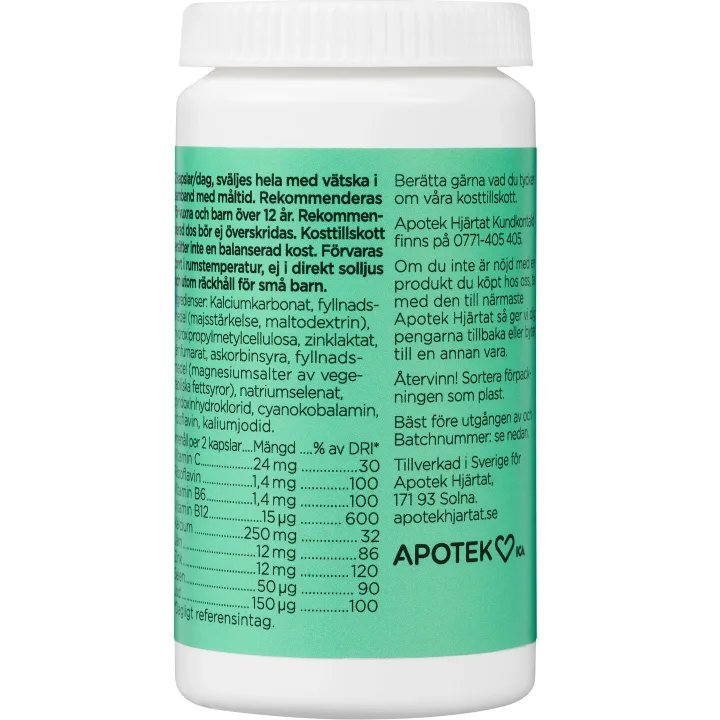 Hjärtats Multivitamin Vegan 120 st Hjärtats