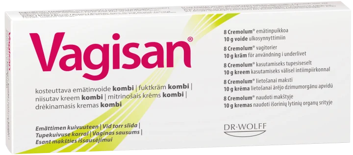 Vagisan Kombi Fuktkräm 10 g + Cremolum 8 st Vagisan