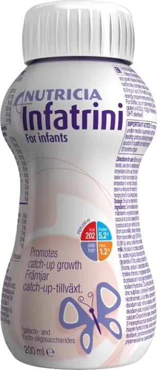 Infatrini komplett, energirik, spädbarnsnäring  för barn  0-1 år eller upp till 8 kg plastflaska 24x200milliliter 