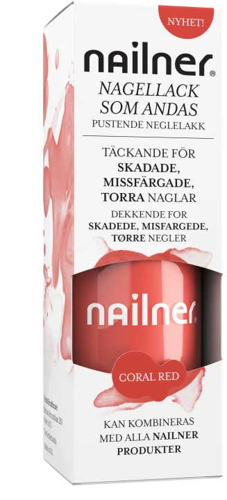 Nailner Nagellack som andas 8 ml Coral Red Nailner