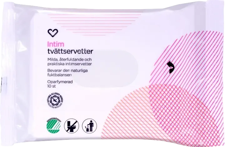 Hjärtats Intim Tvättservetter 10st Hjärtats