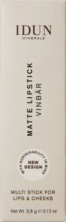 IDUN Minerals Matte Lipstick 4 g Vinbär IDUN Minerals