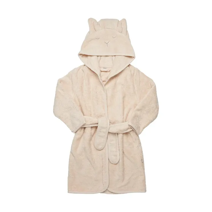Pippi Organic Bath Robe Sandshell 74/80 Pippi