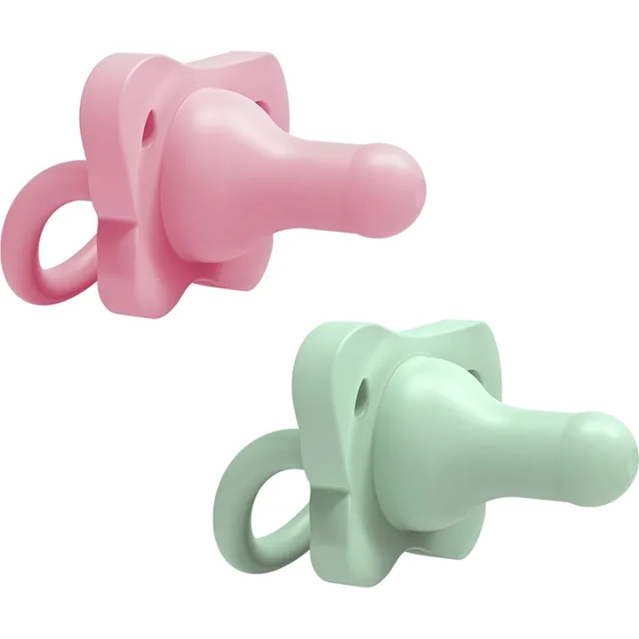 Dr Brown's HappyPaci Silicone Soother 0-6m Rosa/Grön 2-pack Dr Browns