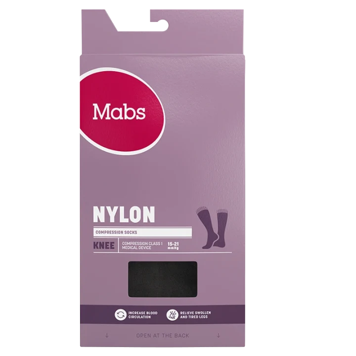 Mabs Nylon Knee Wide Black 1 par L Mabs