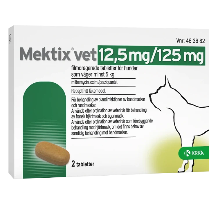 Mektix vet Filmdragerad tablett 12,5mg/125mg Blister, 2tabletter Mektix vet