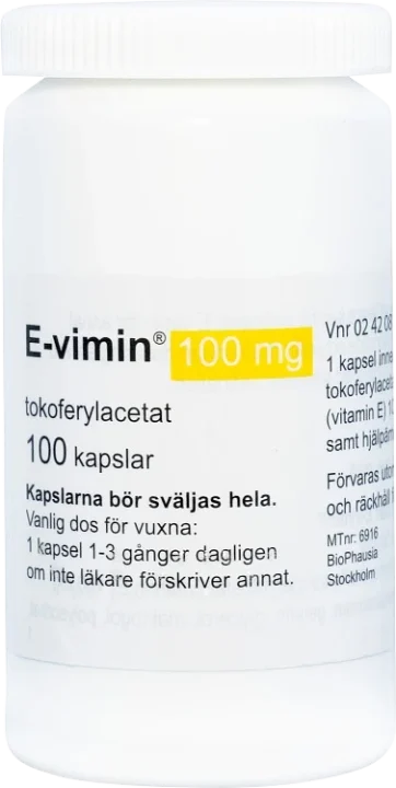 E-vimin mjuk kapsel 100 mg 100 st E-vimin