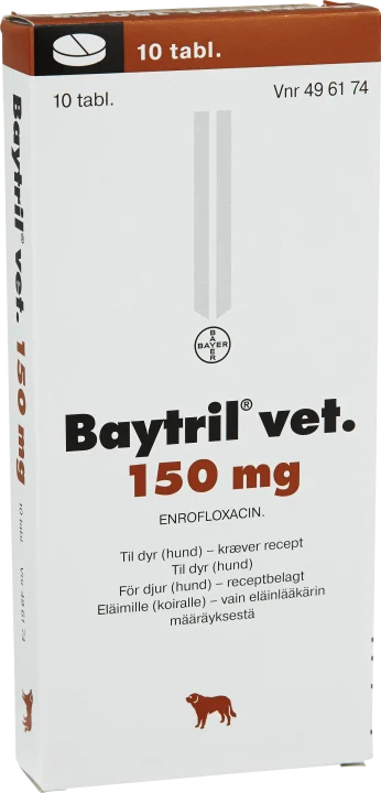 Baytril® vet. Tablett 150mg Blister, 10tabletter 