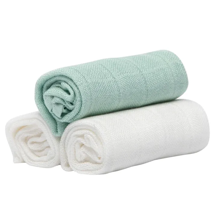 Les Enfants Muslin Squares 3-pack Grön/Vit Les Enfants