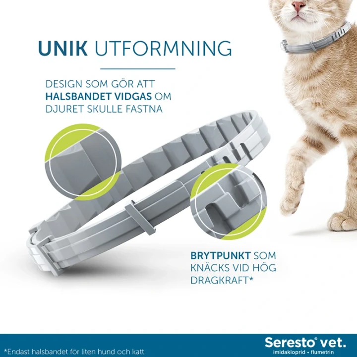 Seresto vet. halsband för katt och hund upp till 8 kg 1,25g+0,56g 1st Seresto