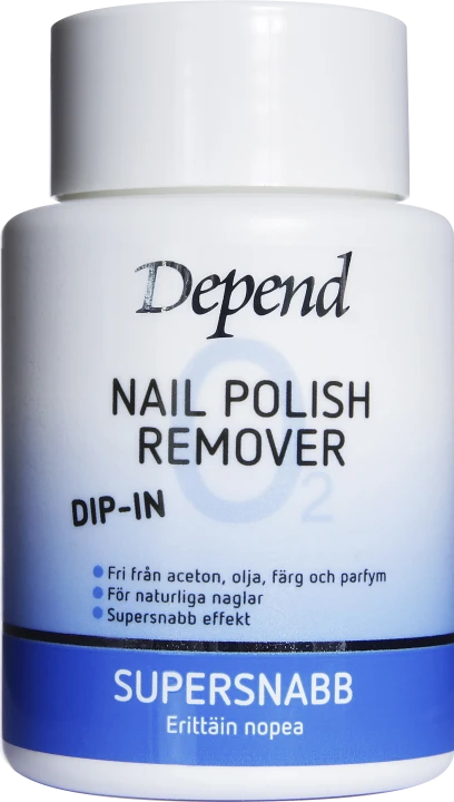 Depend O2 Dip Remover Blå 75 ml Depend