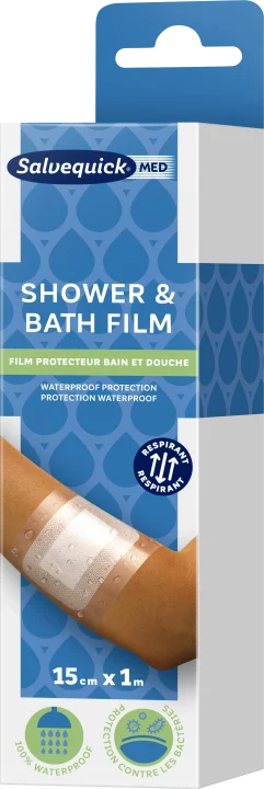 Salvequick MED Shower & Bath Film 15 cm x 1 m Salvequick