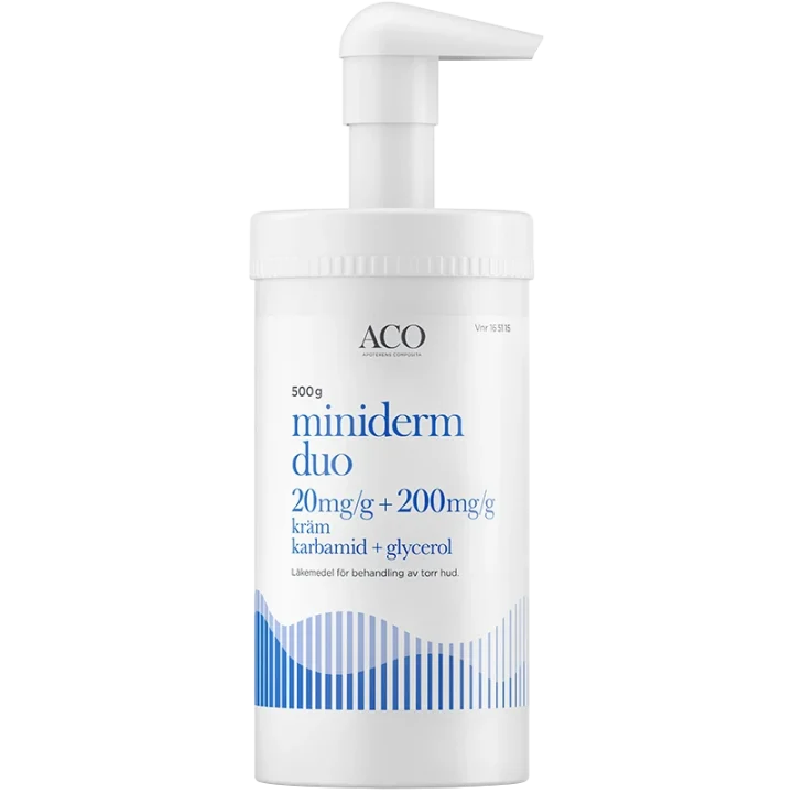 Miniderm Duo Kräm 20mg/g+200mg/g Burk med pump, 500g Miniderm