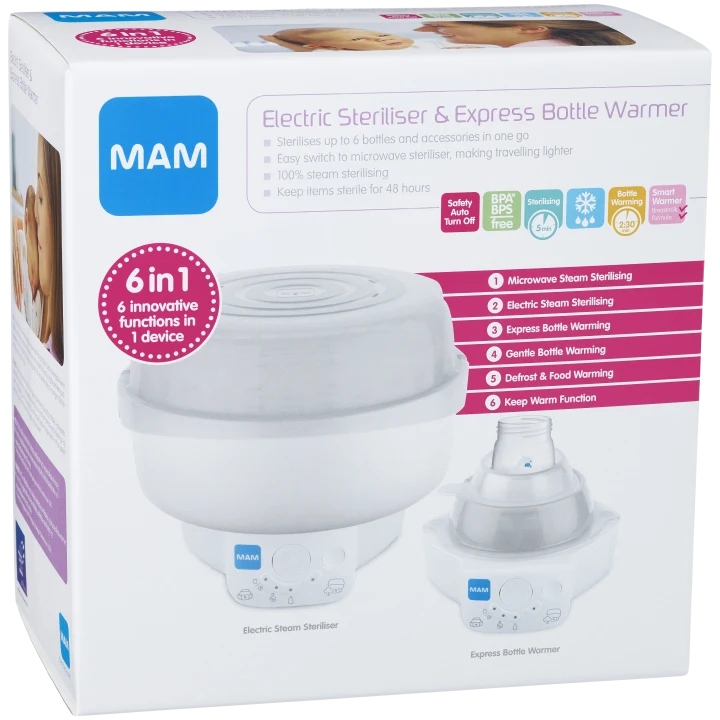 MAM 6in1 Electric Steriliser & Express Bottle Warmer 1-pack Mam