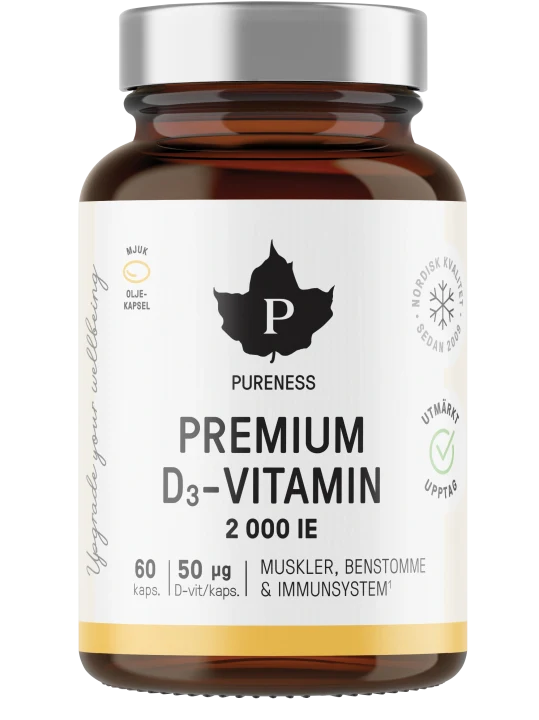 Pureness Premium D3-Vitamin 2000 IE 60 kapslar Pureness