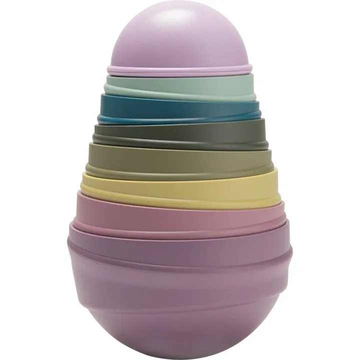 BIBS Wobbly Tower Bright Rainbow Bibs