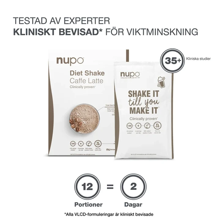 Nupo Diet Shake Caffe Latte 12 portioner Nupo
