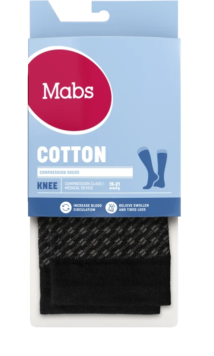Mabs Cotton Knee Black/Grey 1 par M Mabs