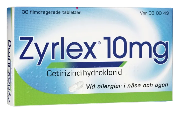 Zyrlex filmdragerad tablett 10 mg 30 st Zyrlex