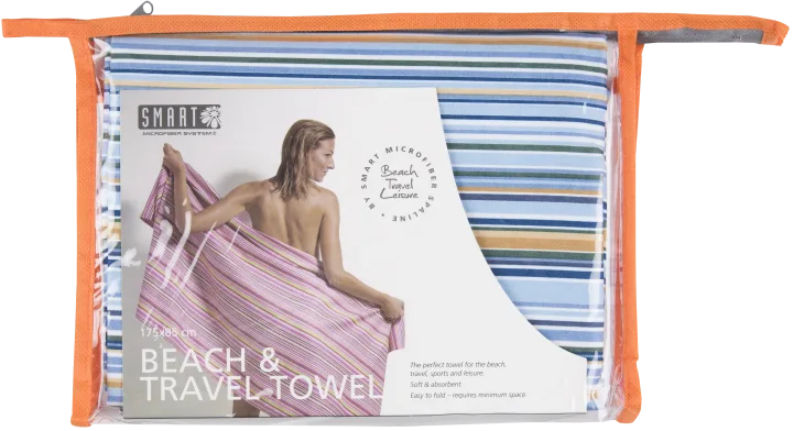 Smart Beach & Travel Towel Blue Stripe Smart