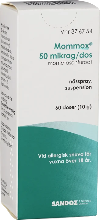 Mommox nässpray 50 µg/dos 60 doser Mommox