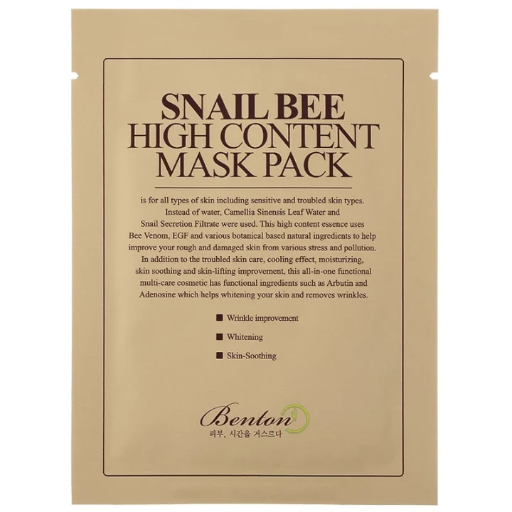 Benton Snail Bee High Content Mask Pack 20 g Benton