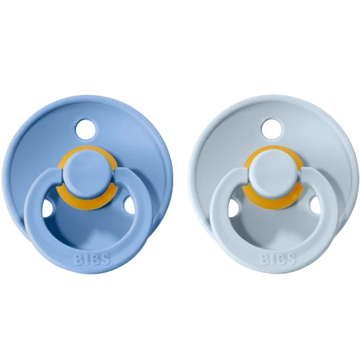 BIBS Napp Sky Blue / Baby Blue 6-18 månader 2-pack Bibs