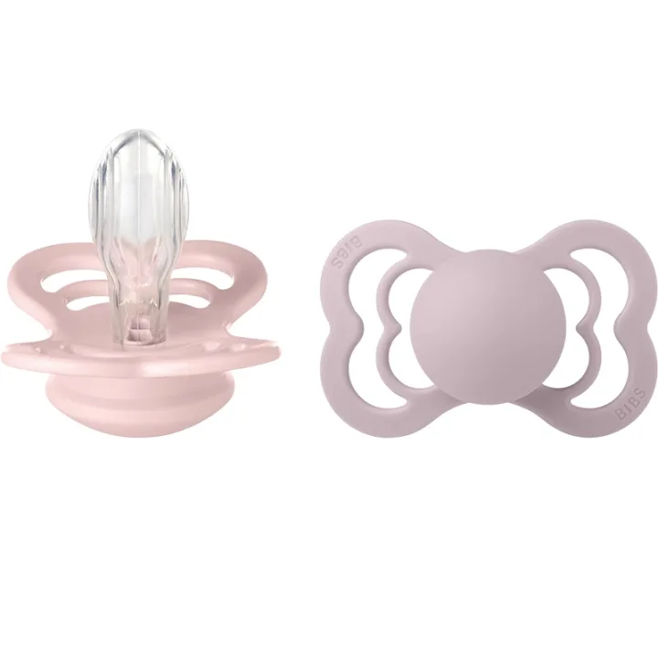 BIBS Supreme Silicone Blossom/Dusky Lilac 2-pack Size 2 Bibs