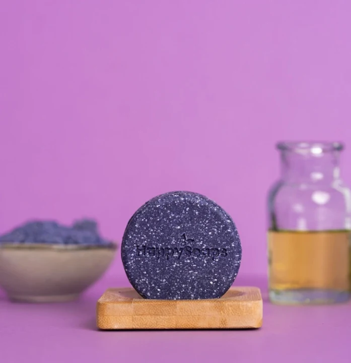 HappySoaps Silver Shampoo Bar Bright Violet 70 g HappySoaps